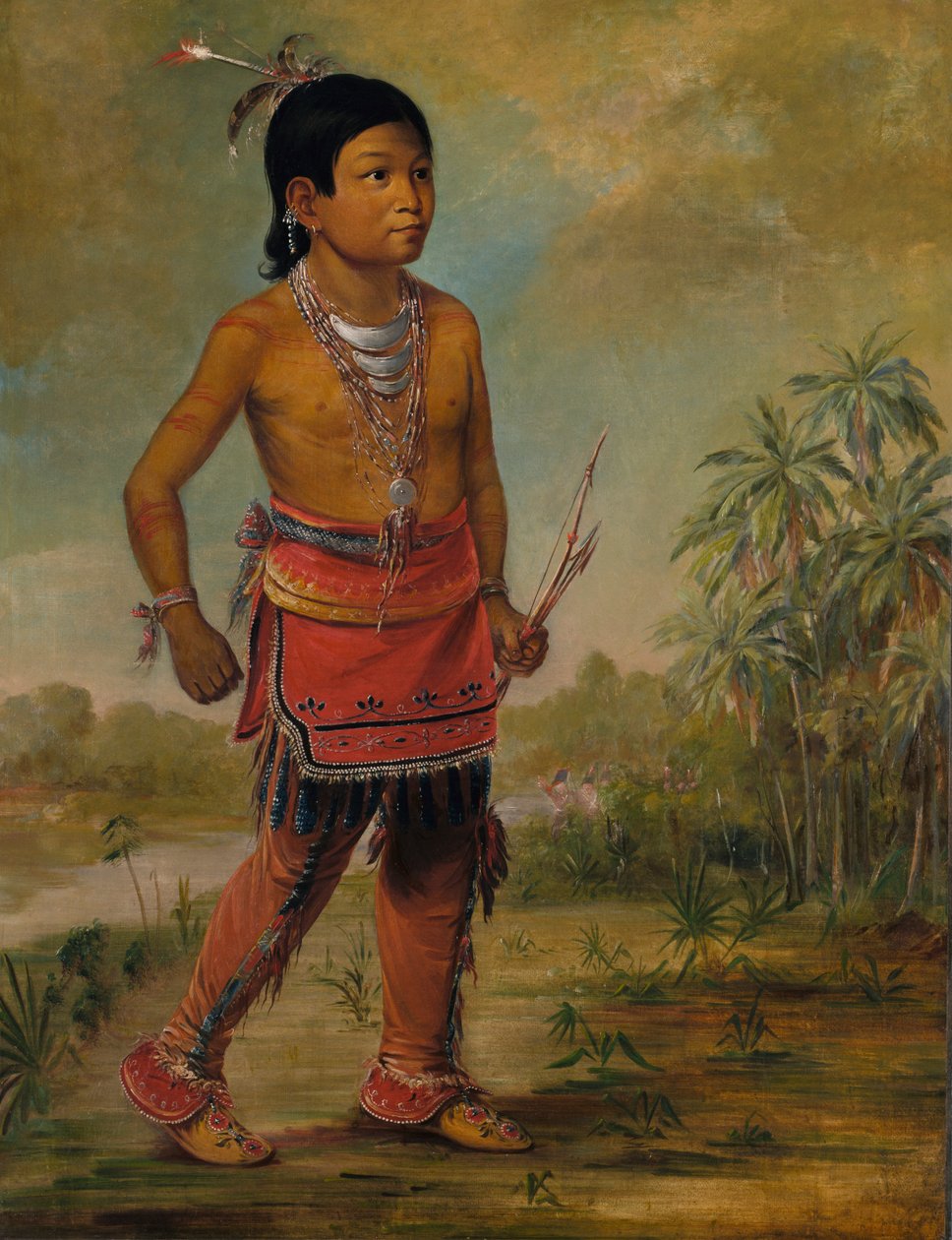 Osceola Nick-a-no-chee, en gutt, 1840. av George Catlin