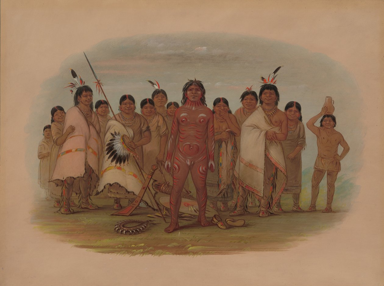 Paint Me - Apachee, 18551869. av George Catlin