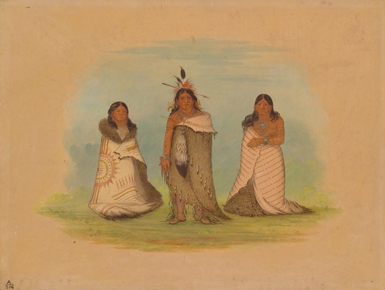 Puncah-indianere, 1861. av George Catlin
