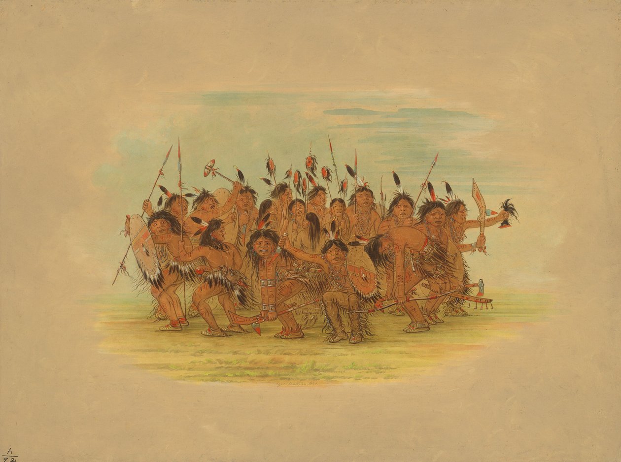 Scalp Dance - Sioux, 1861. av George Catlin