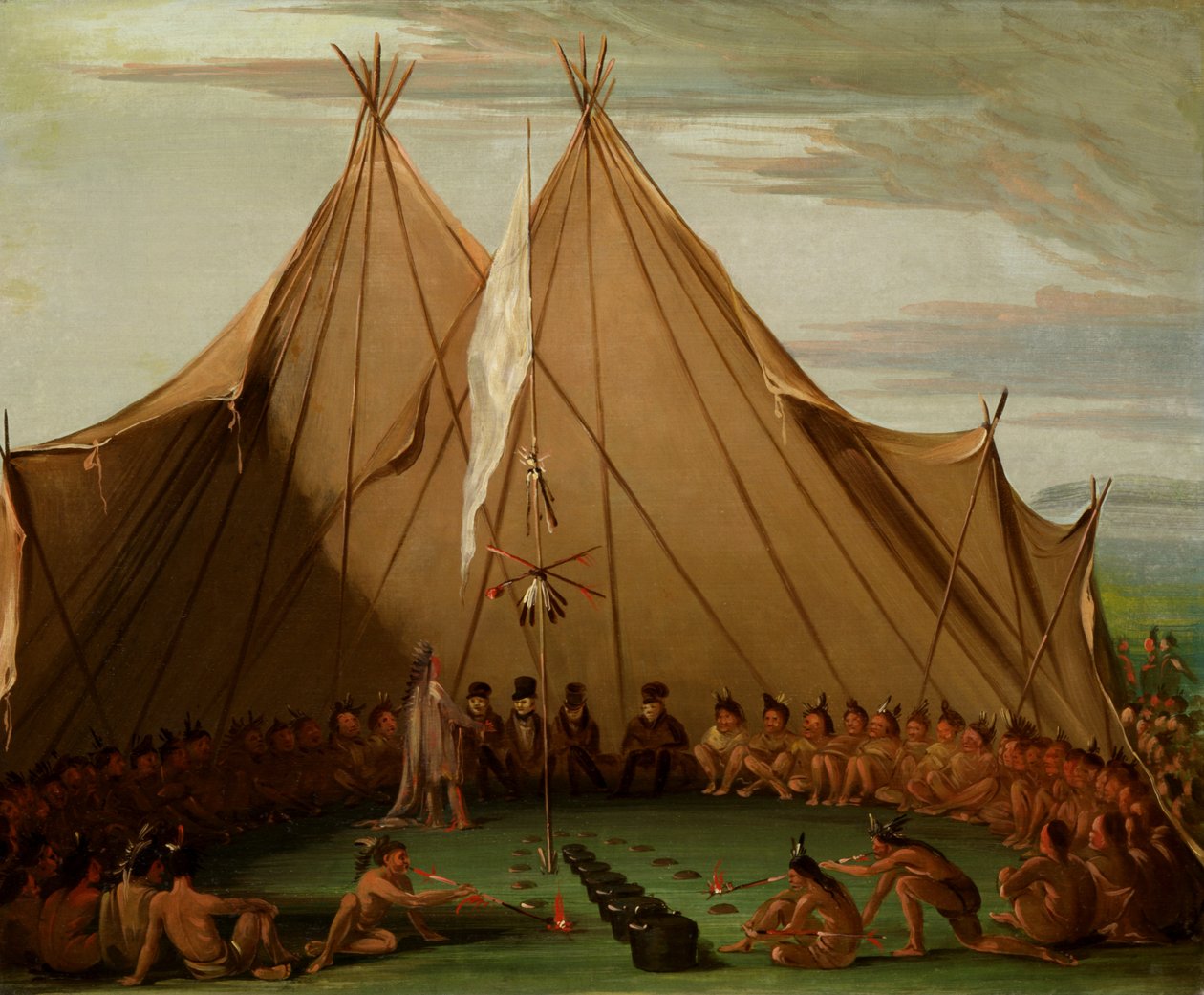 Sioux-hundefest, 1832-1837. av George Catlin