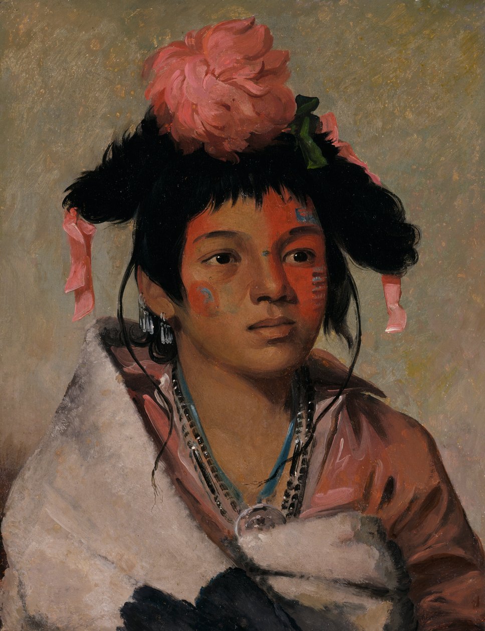 Tcha-cauk-o-ko-maugh, stor høvding, en gutt, av George Catlin