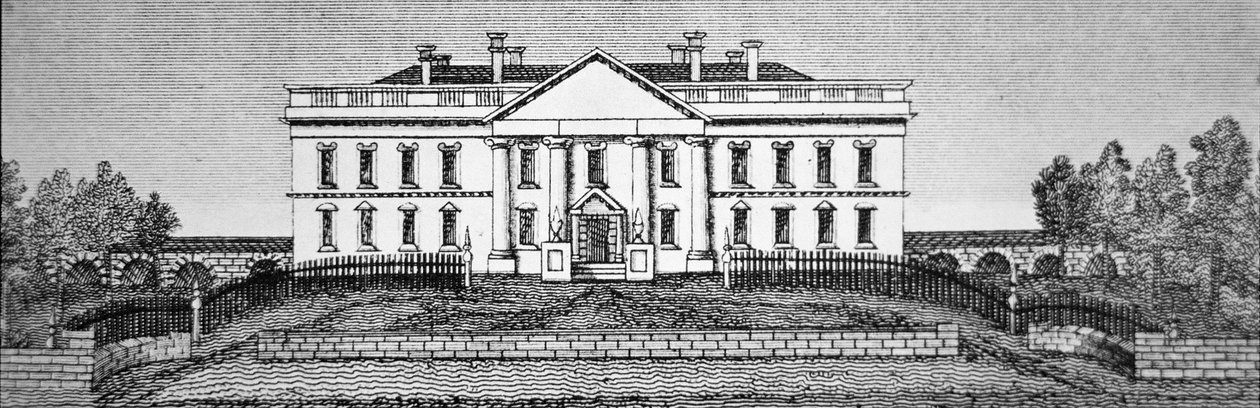 Det hvite hus i 1820 (gravering) av George Catlin