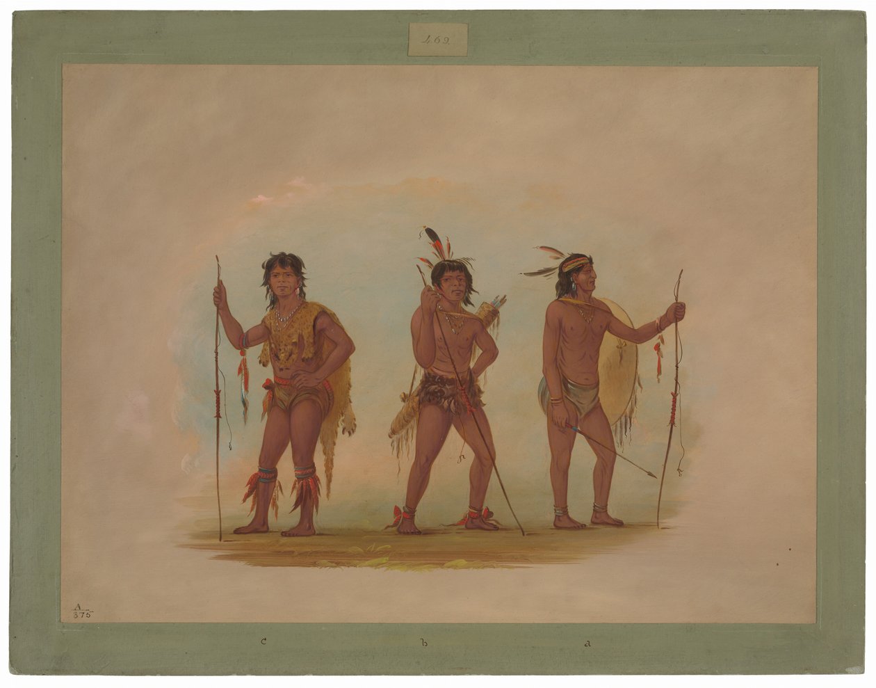 Three That's Men av George Catlin