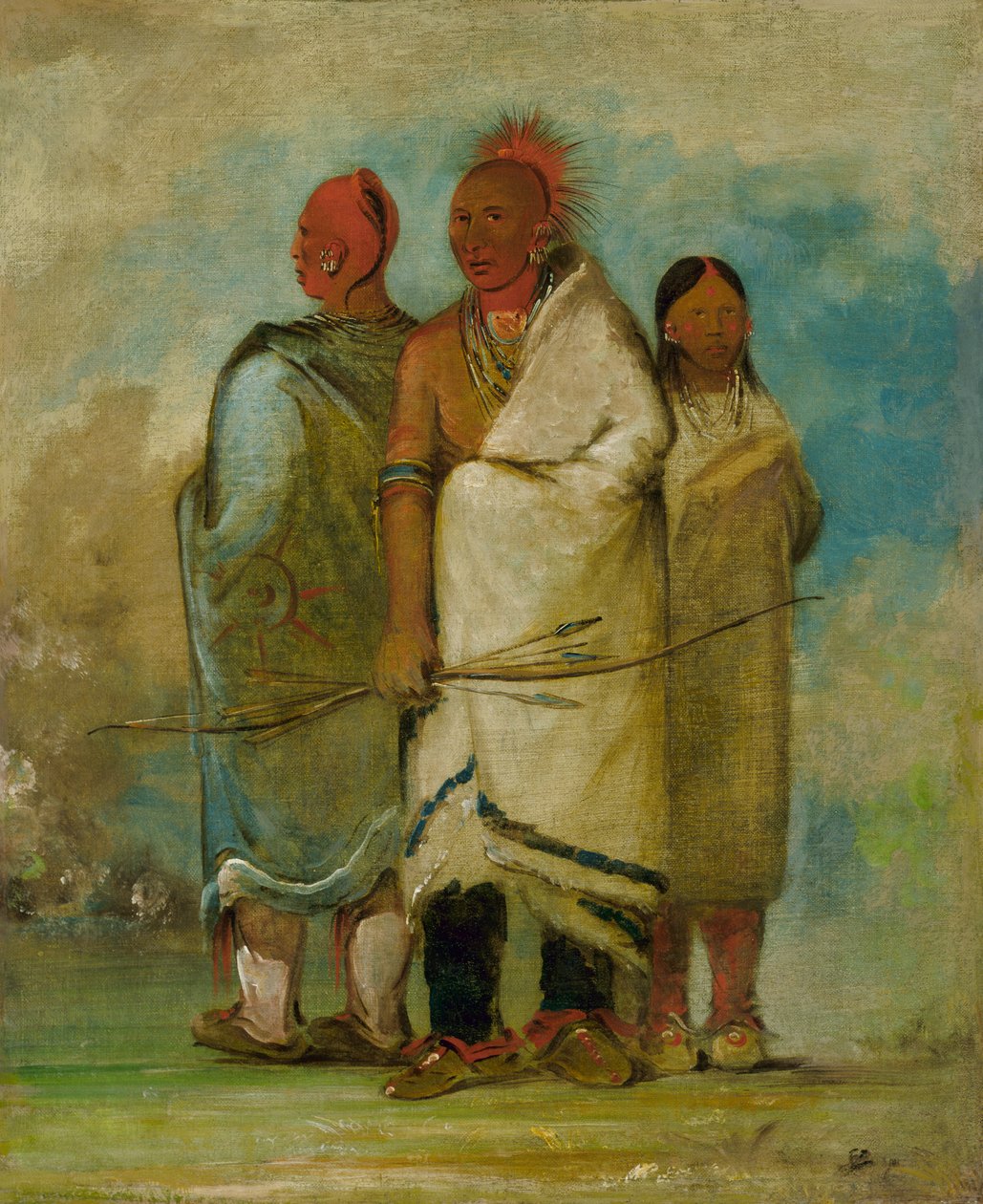 Three Fox Indians, 1837-1839. av George Catlin