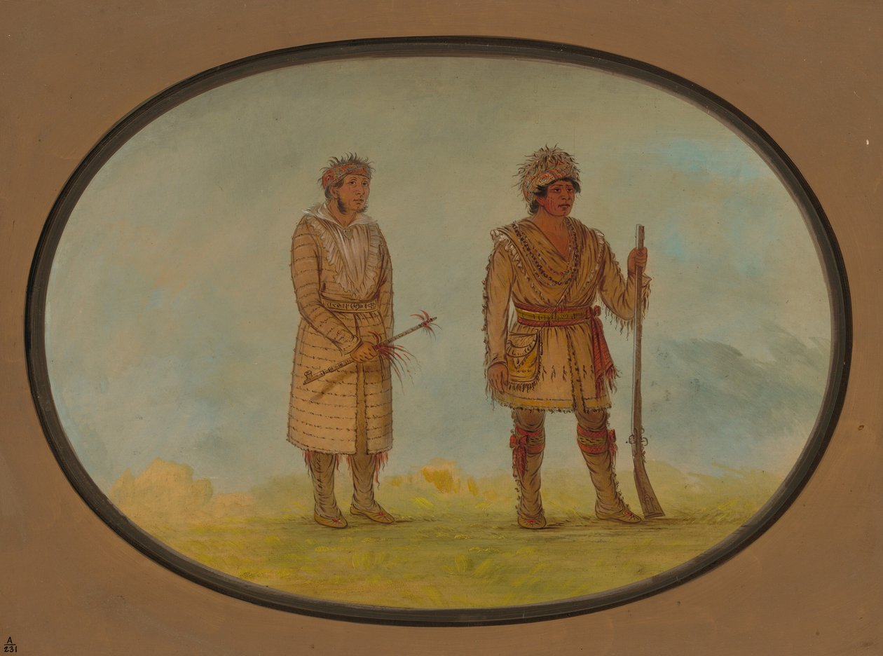 To Cherokee Chiefs, 18611869. av George Catlin