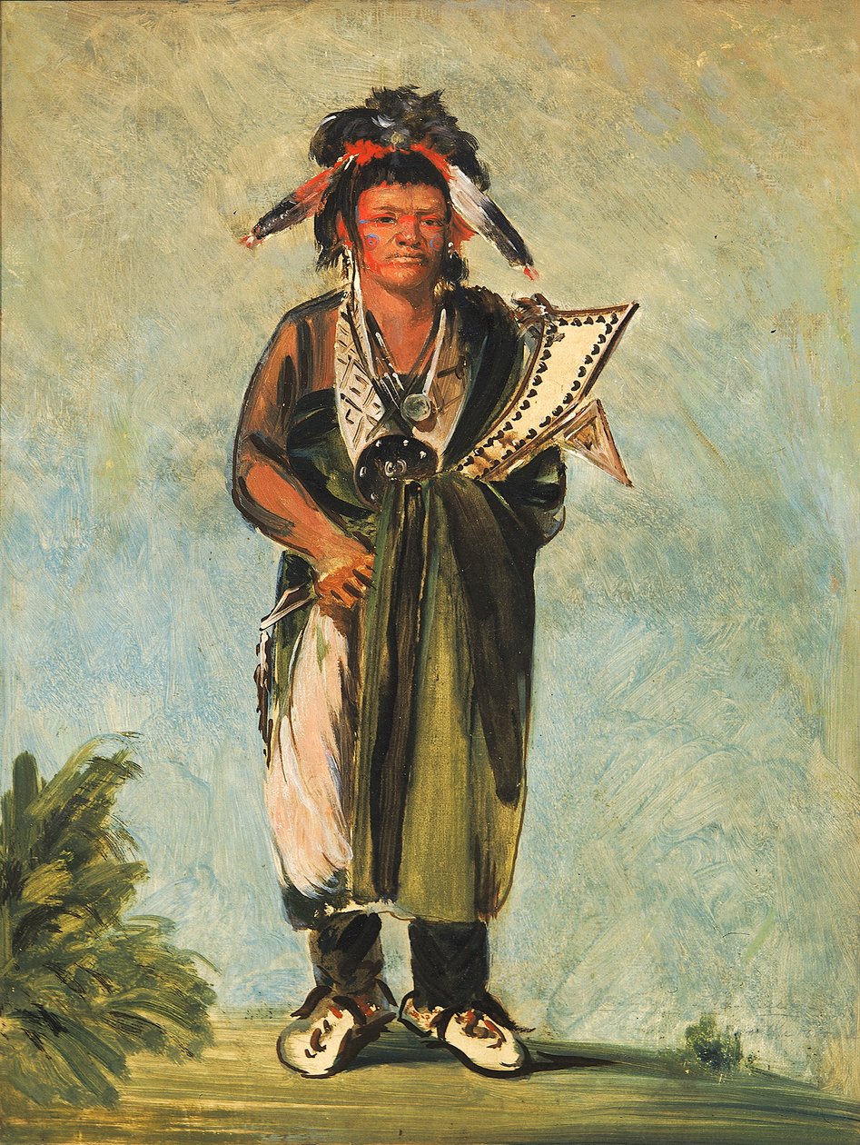 Wah-kón-ze-kaw, Slangen, 1828. av George Catlin