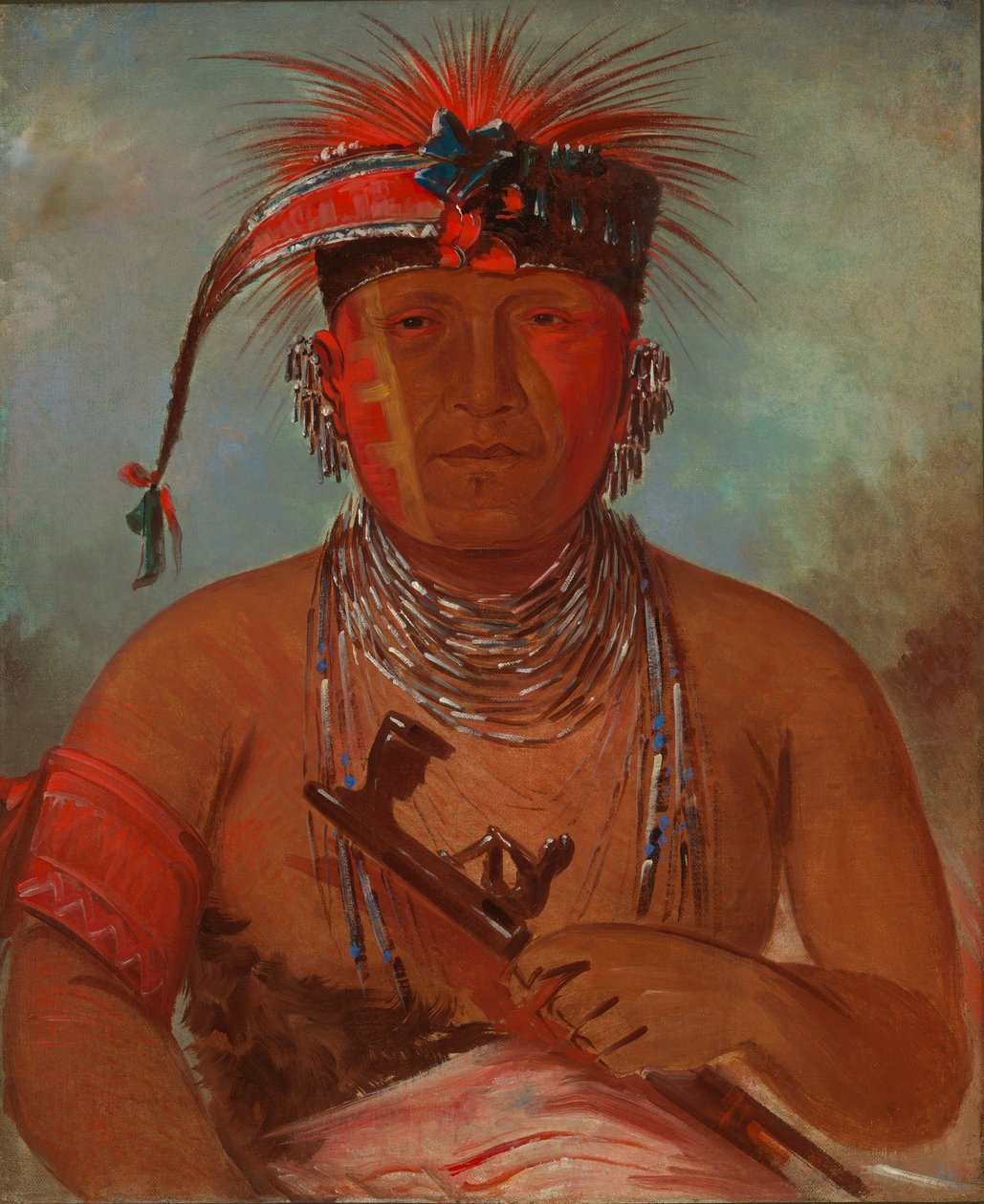 Wée-ke-rú-law, Han som bytter, 1832. av George Catlin