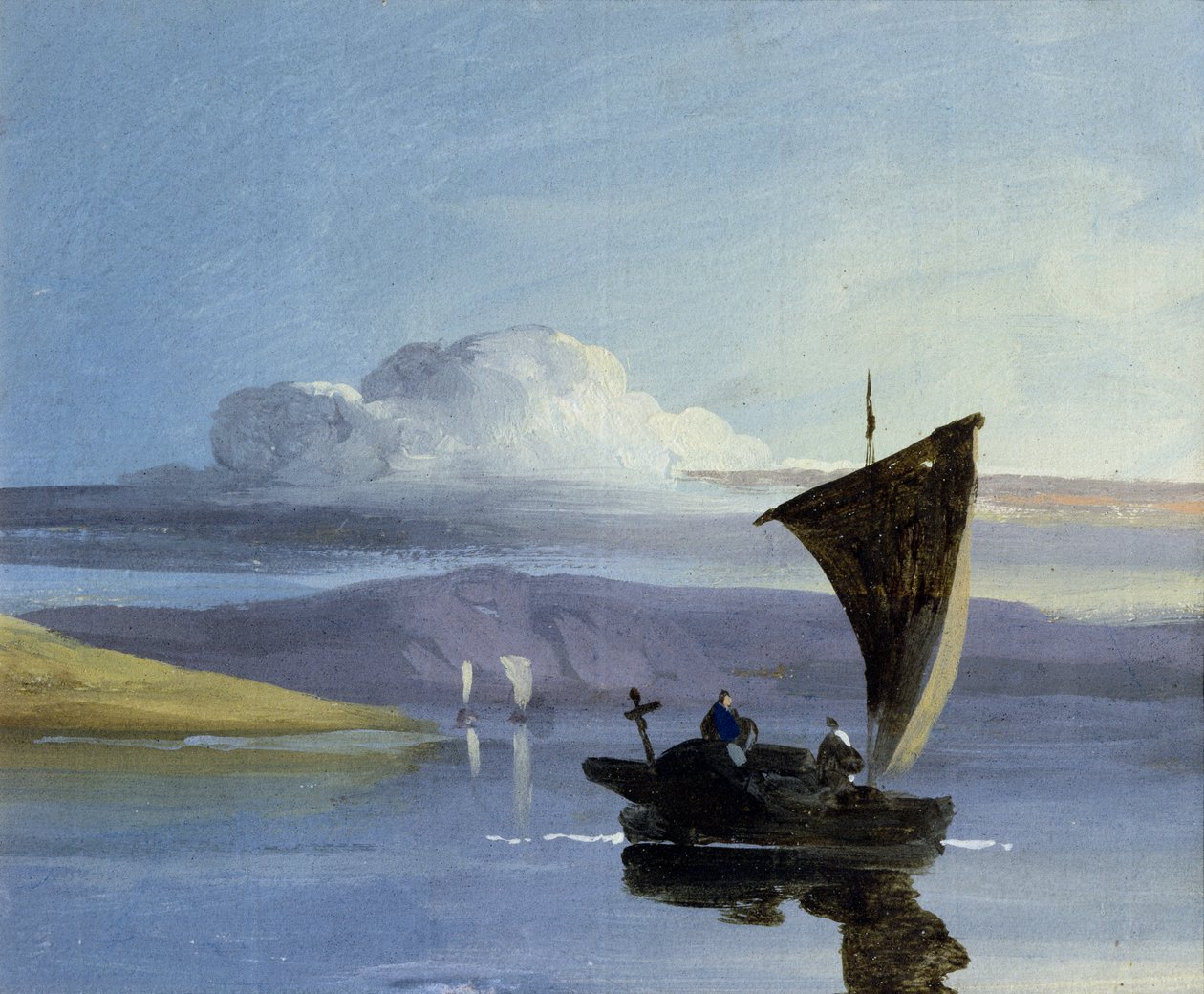 En kinesisk søppel (gouache) av George Chinnery