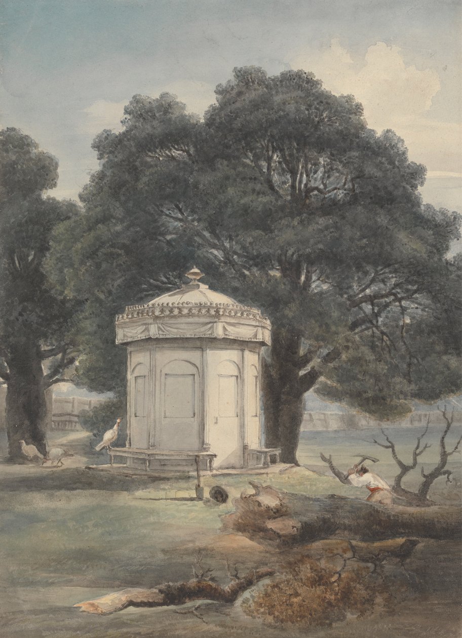 En hage i India av George Chinnery