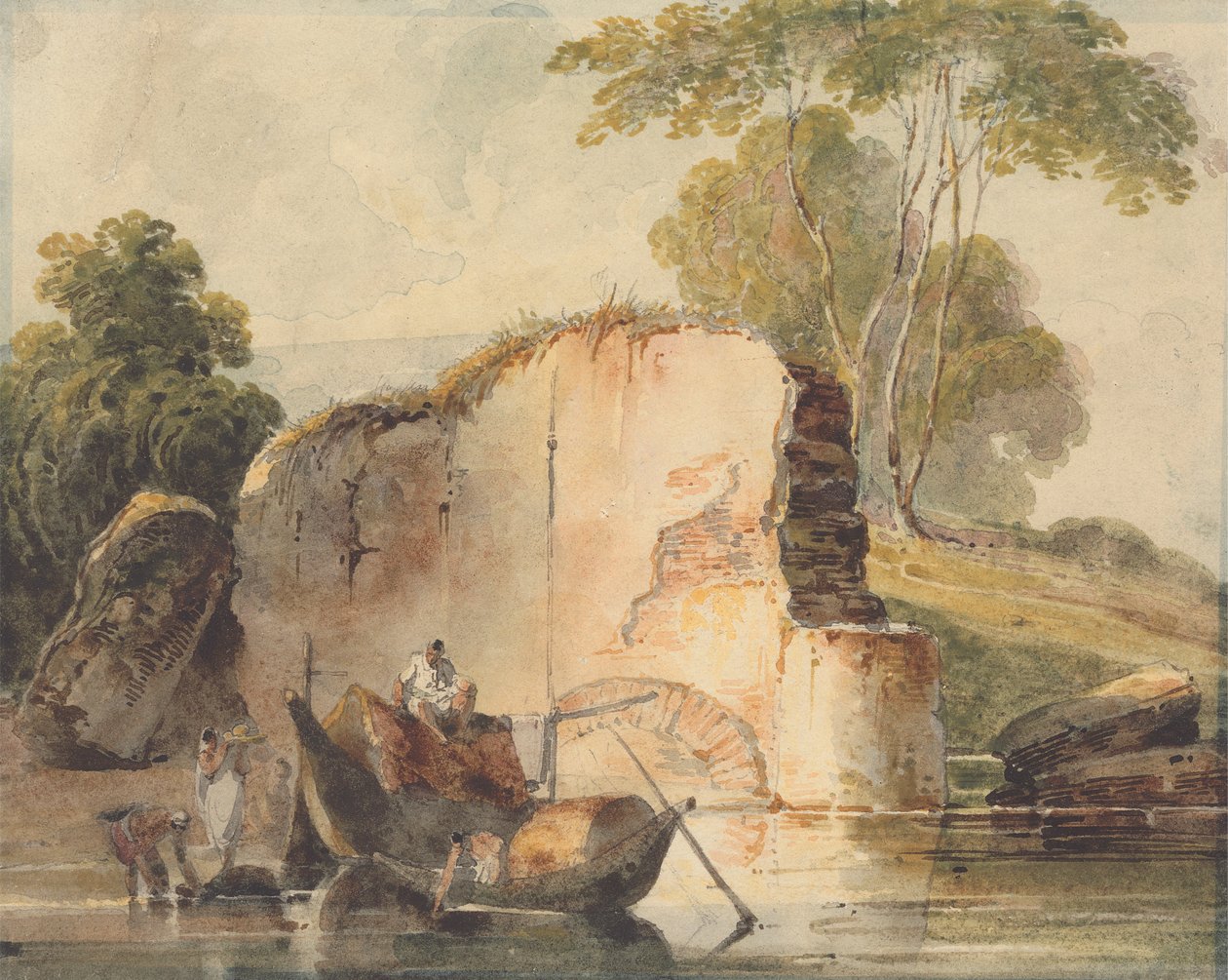 En elvescene av George Chinnery