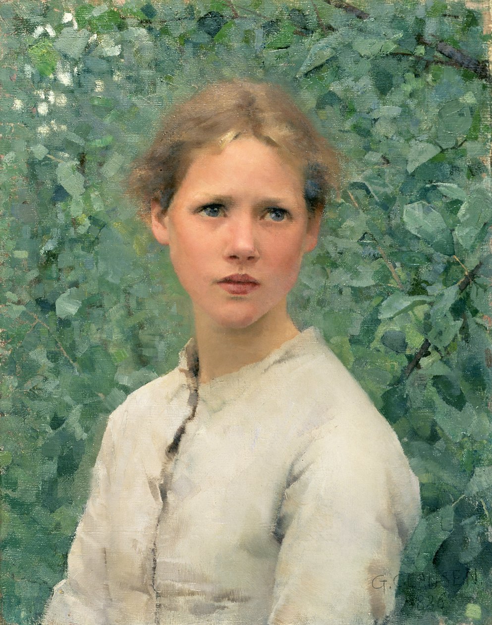 Et jentehode av George Clausen