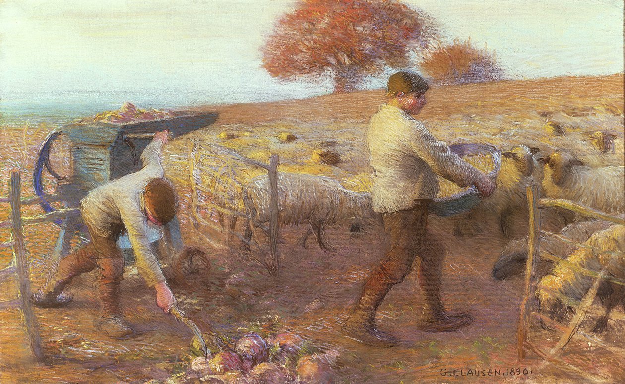En sauefold på kvelden av George Clausen