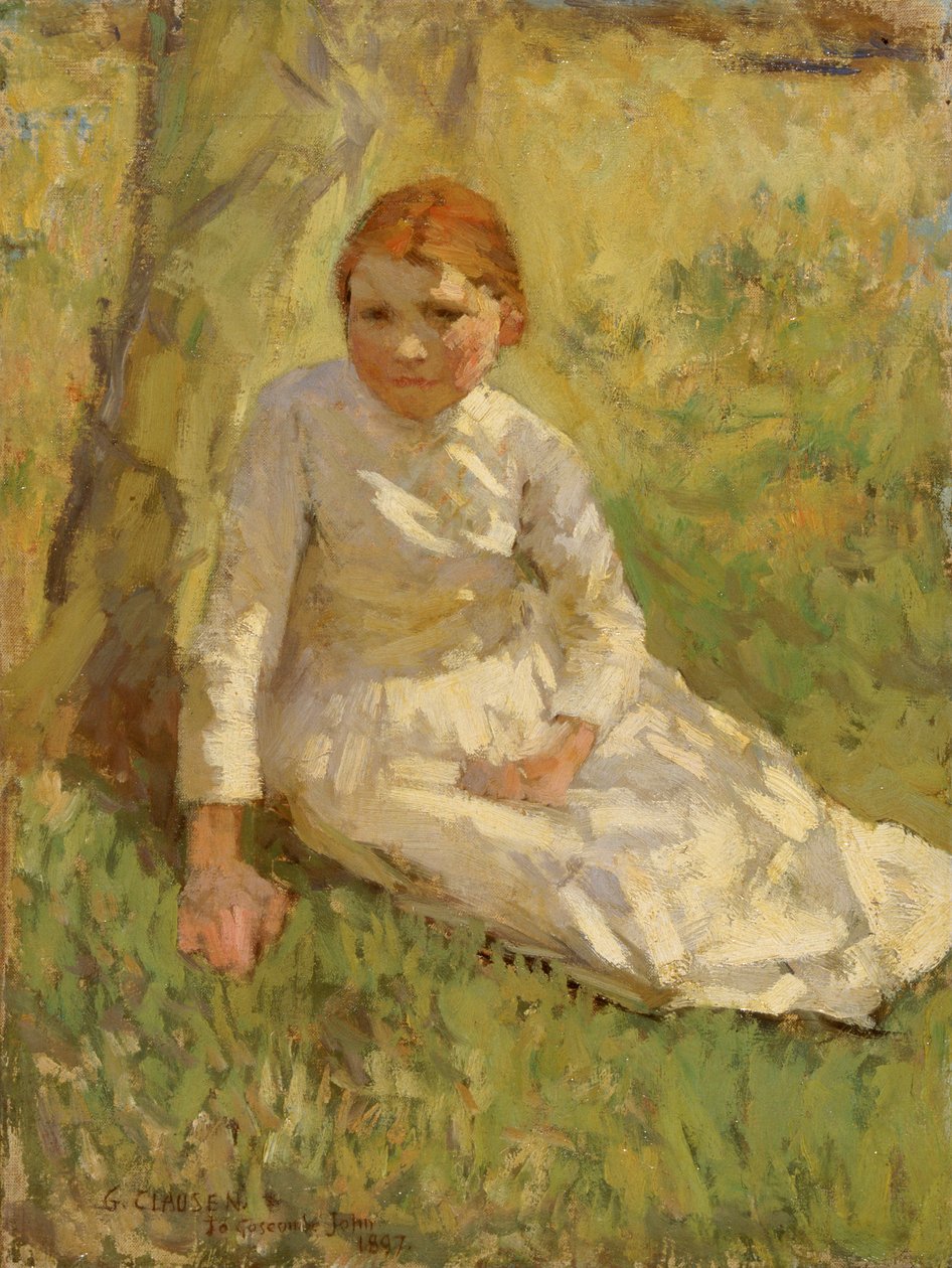 Jente på et felt, 1897. av George Clausen