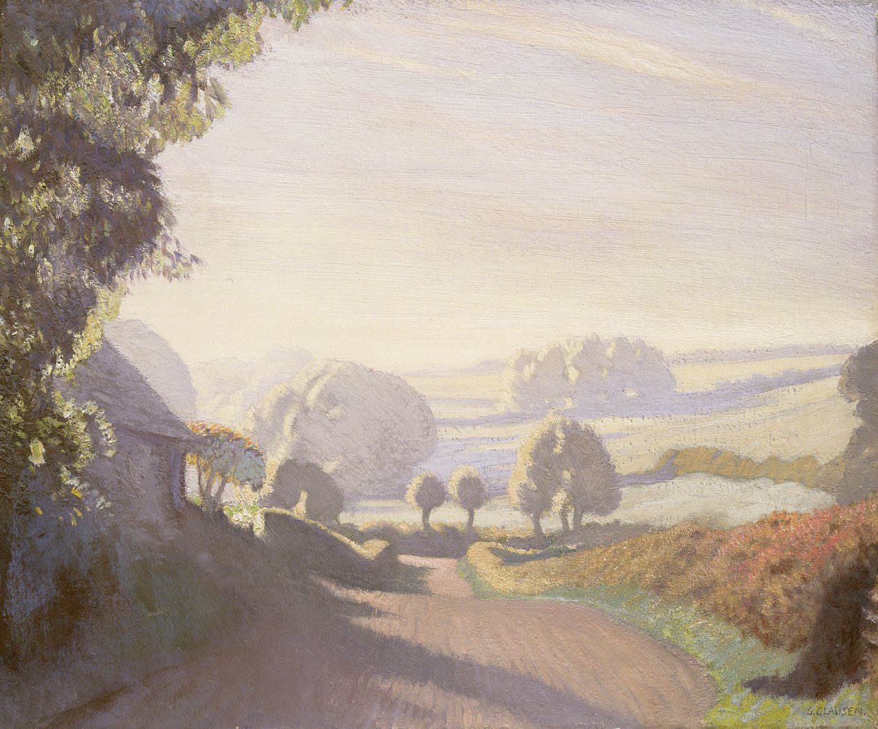 September Morning, The Fields av George Clausen