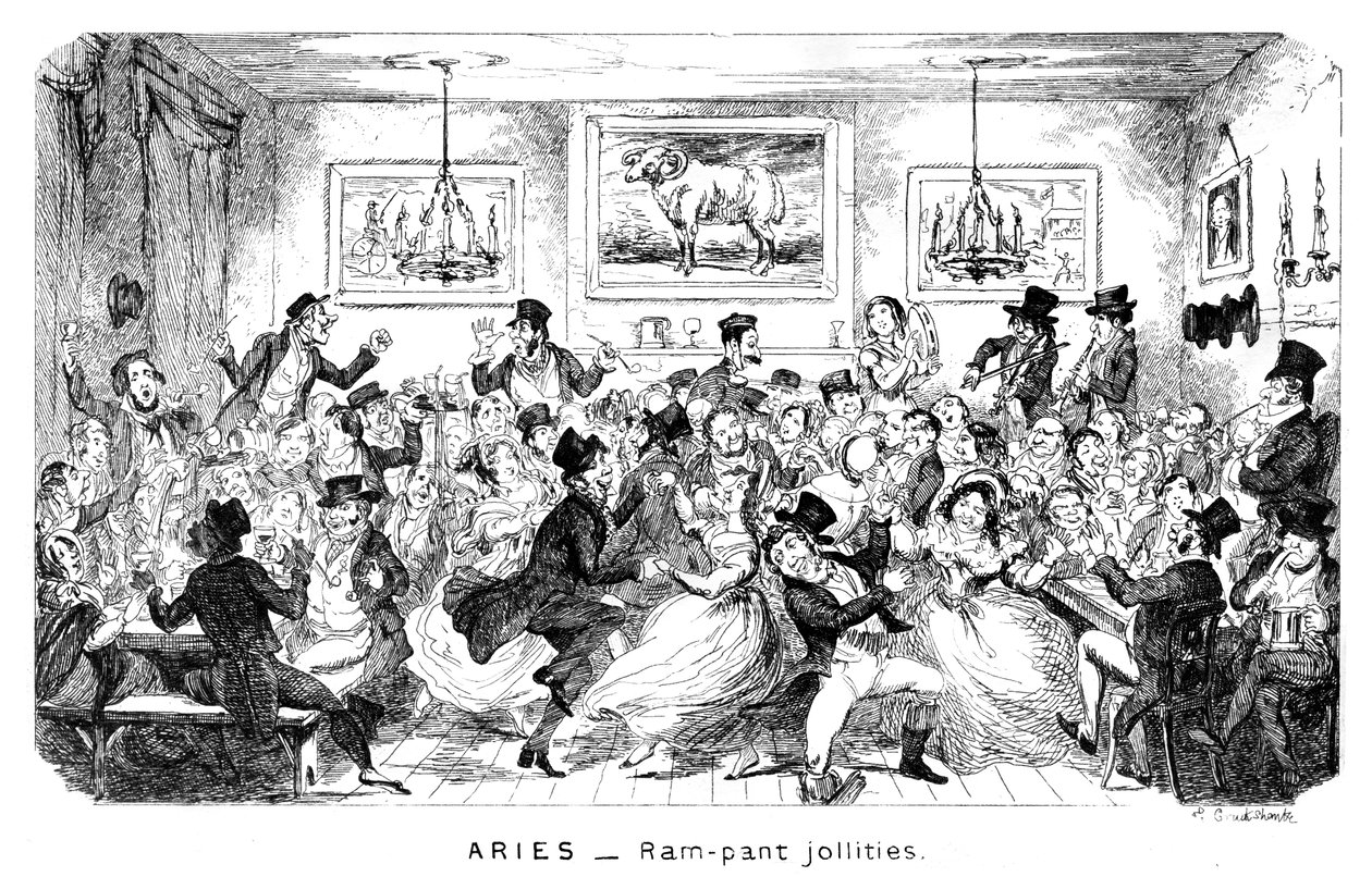 Væren - Ram-bukse jollities, 1800-tallet. av George Cruikshank