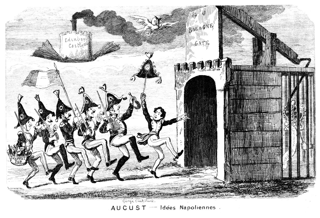 august - Idees Napoliennes, 1800-tallet. av George Cruikshank