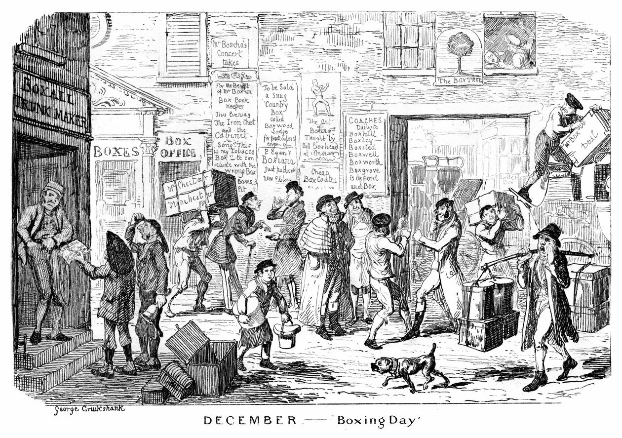 Desember - 2. juledag, 1800-tallet. av George Cruikshank