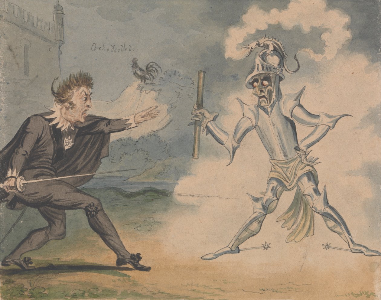 Hamlet og spøkelsen av George Cruikshank