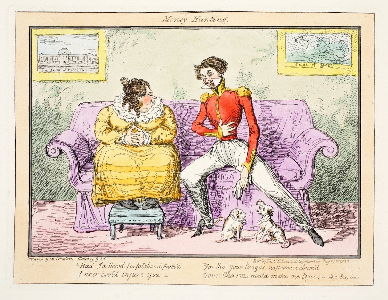 Pengejakt, 1835 (håndfarget gravering) av George Cruikshank