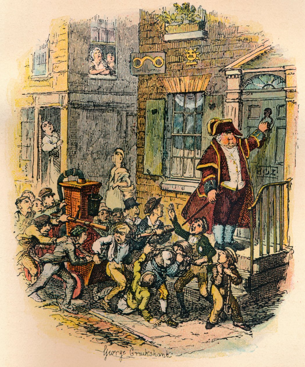 The Parish Engine, c1900 av George Cruikshank