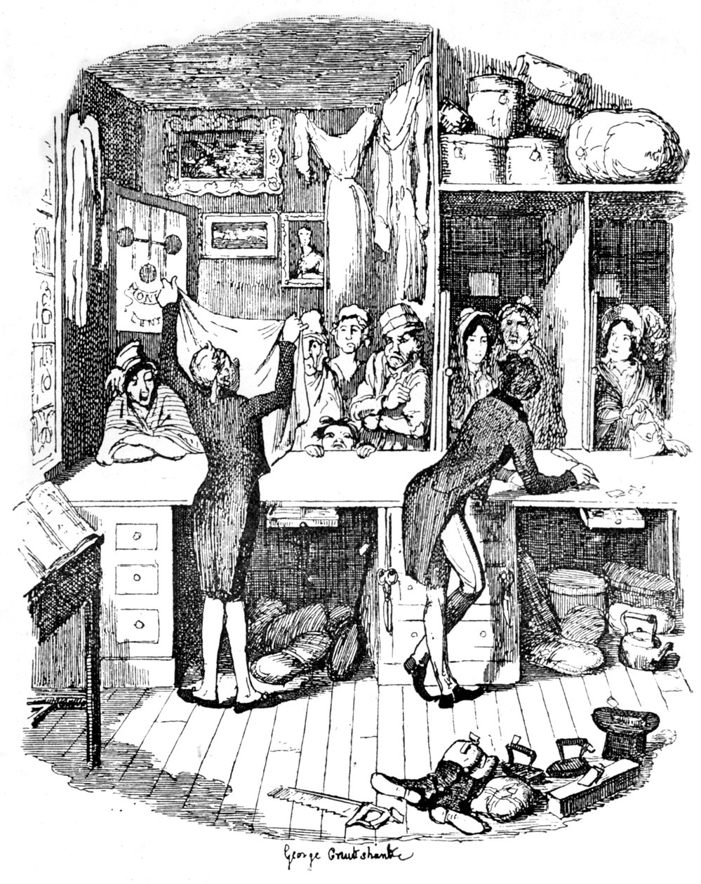 Pantelånerbutikken, c1900 av George Cruikshank