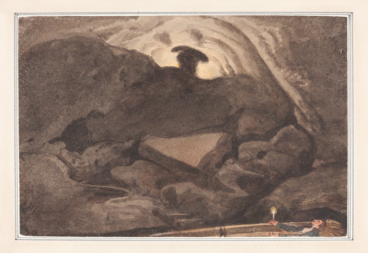 Scene i en hule av George Cumberland