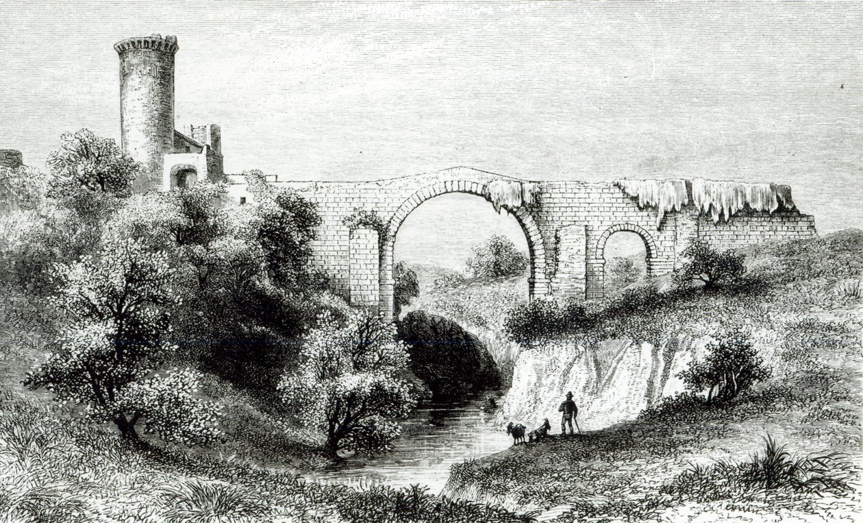 Ponte della Badia, Vulci av George Dennis