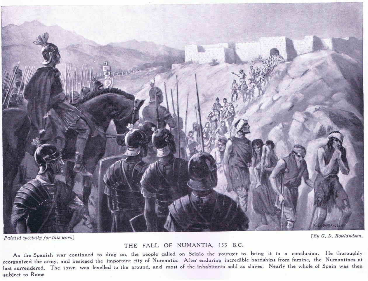 Fallet til Numantia 133 f.Kr av George Derville Rowlandson