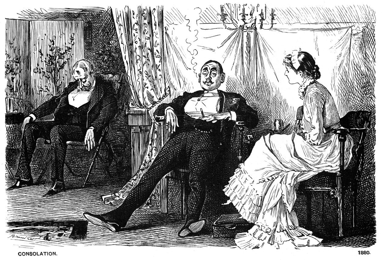Trøst, 1880 1891. av George du Maurier
