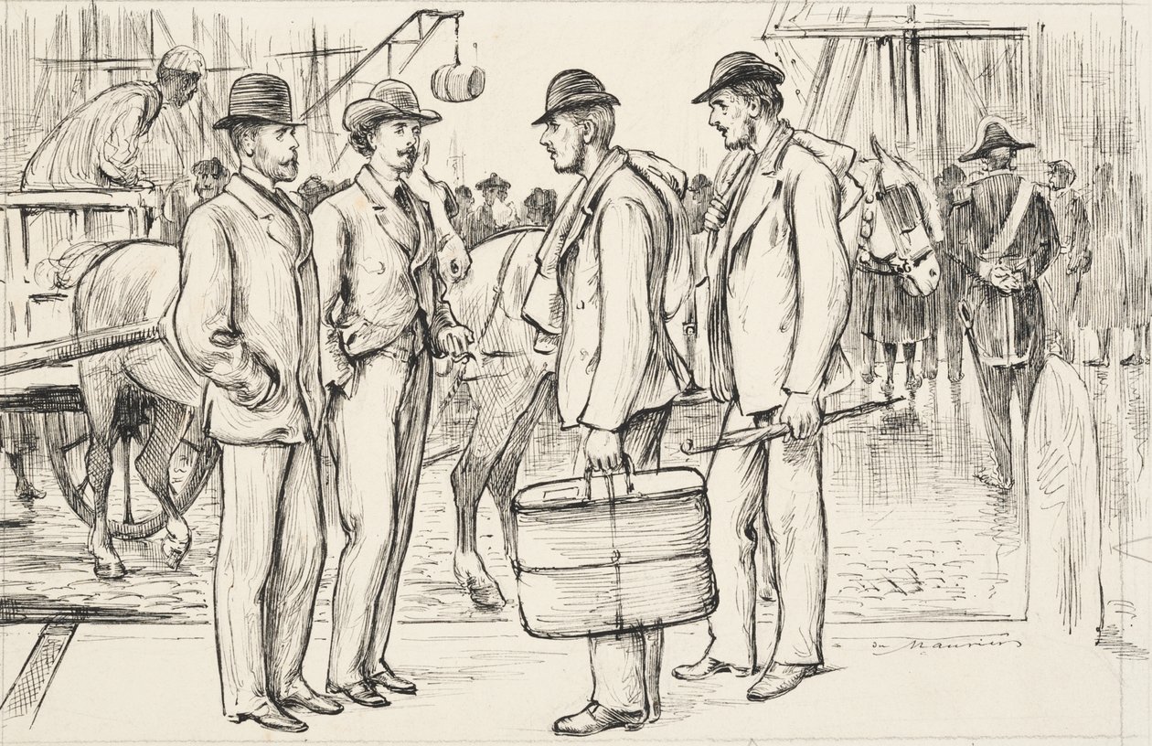Møte i en havn av George du Maurier