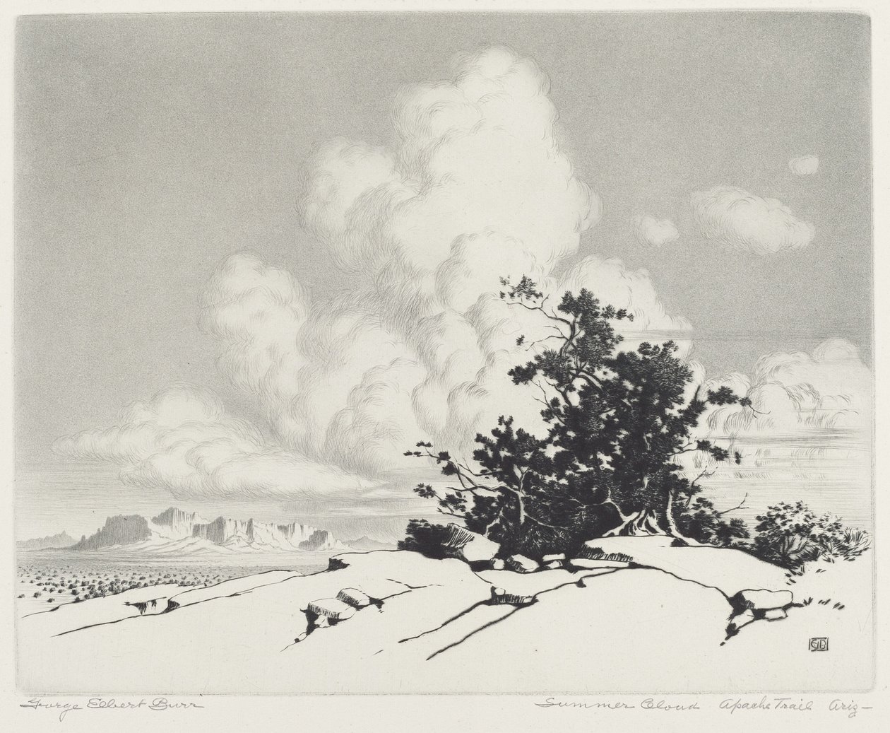 Summer Cloud, Apache Trail, Arizona av George Elbert Burr