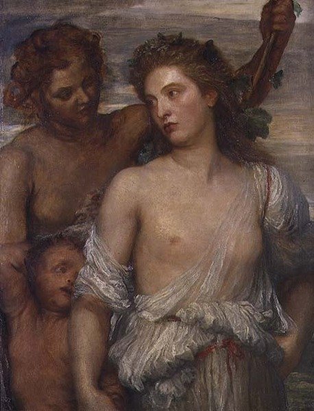 A Bacchante (olje på lerret) av George Frederic Watts