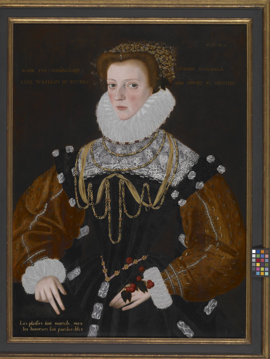 Lady Philippa Coningsby (olje på tre) av George Garrard