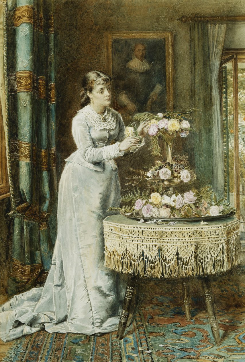 Blomsterarrangement, 1878 av George Goodwin Kilburne