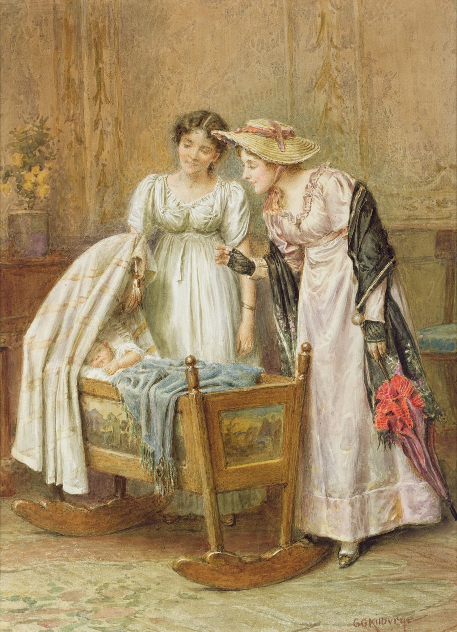 The Crib (wc på papir) av George Goodwin Kilburne