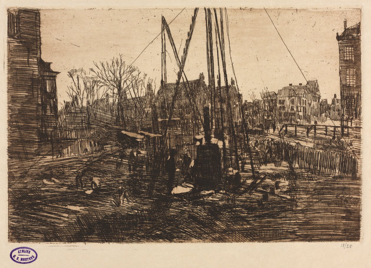 Byggeplass, Amsterdam. av George Hendrik Breitner