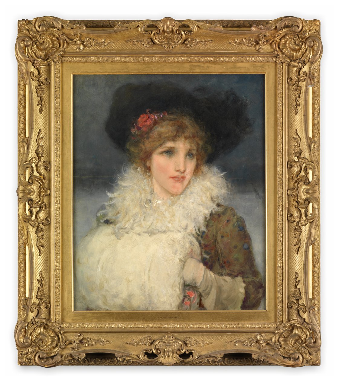 Kvinne, halvlang (Olje på lerret) av George Henry Boughton