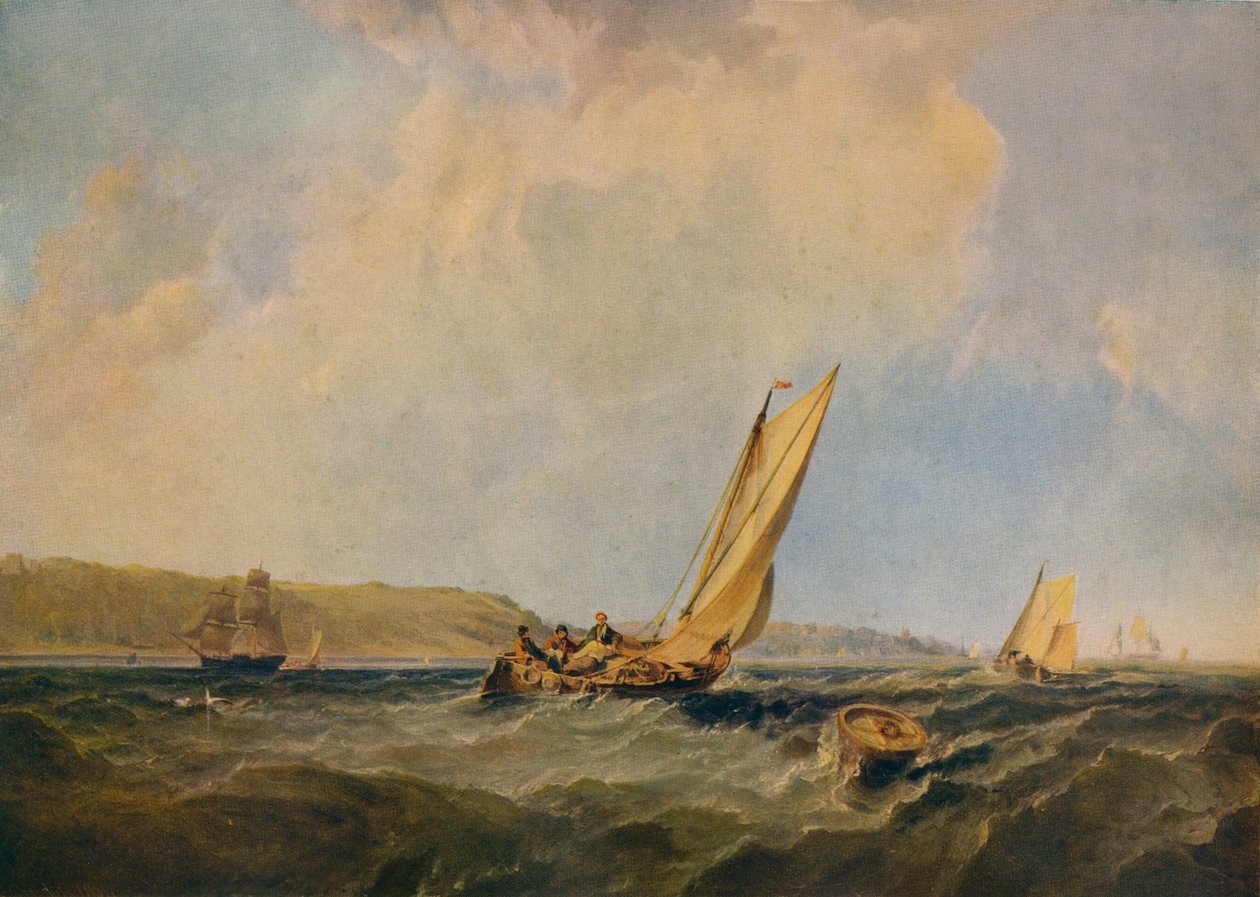 Blowing Hard-Off Cowes, 1834 av George Hyde Chambers