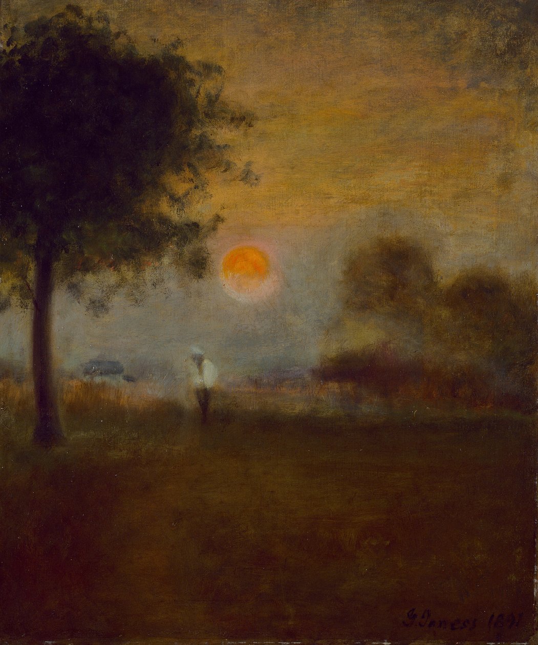 Måneoppgang, 1891. av George Inness