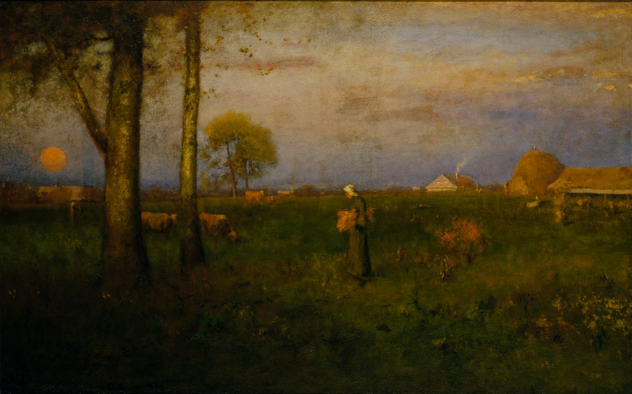 Solnedgang, 1884. av George Inness