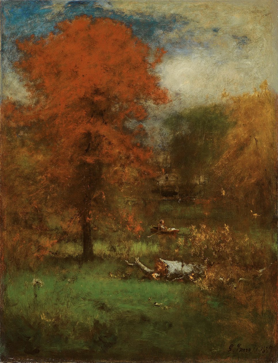 The Mill Pond, 1889. av George Inness