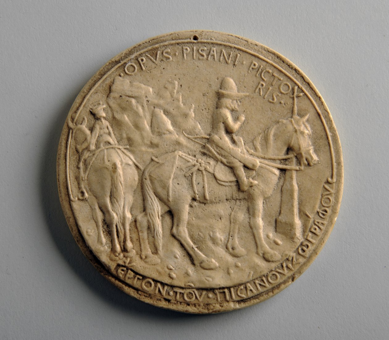 Gipsmedaljong (gips) av George James Frampton