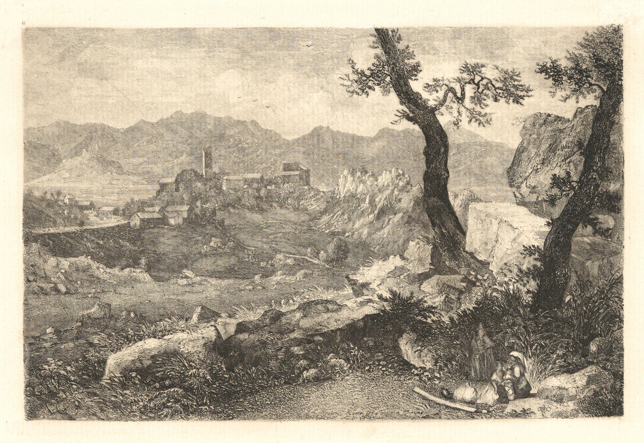 Utsikt nær Roma av George Loring Brown