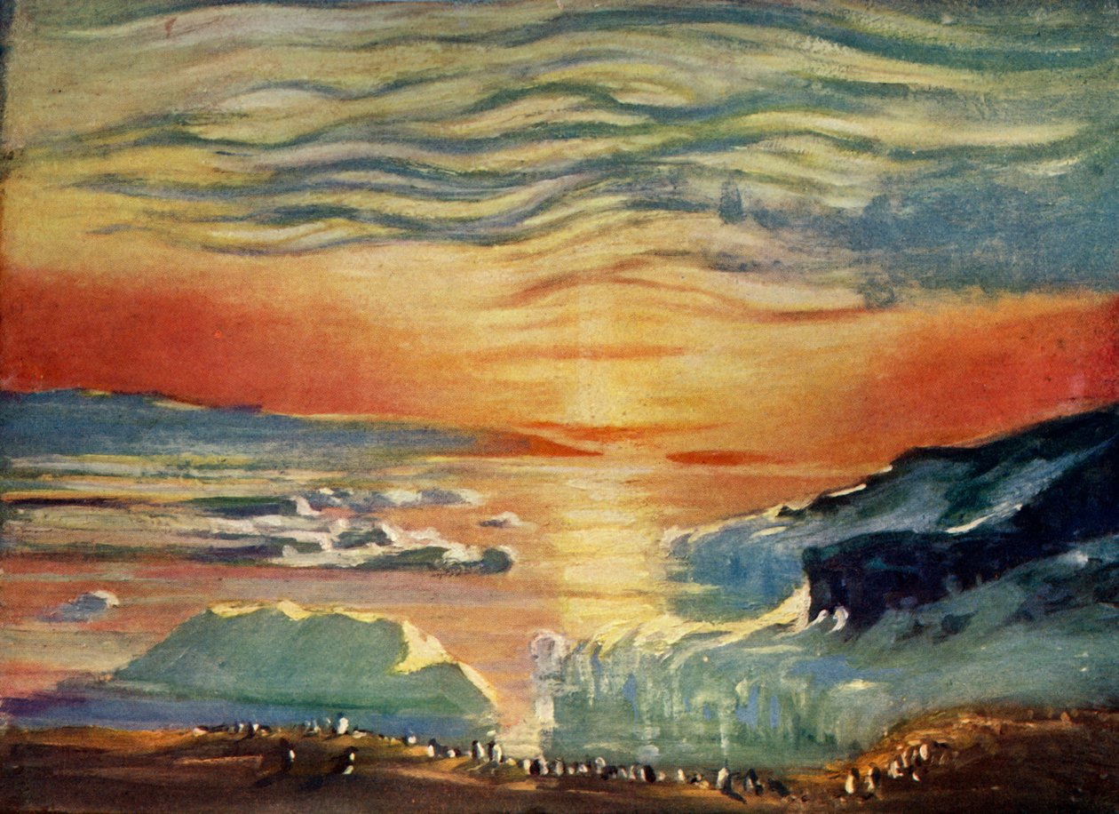 Høstsolnedgangen, c1908, 1909 av George Marston