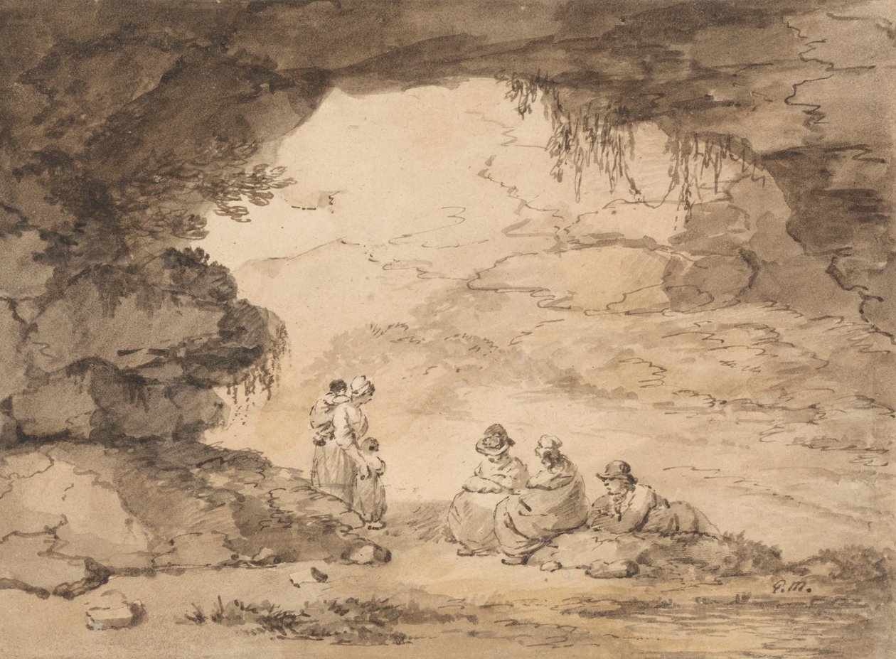Bønder i en grotte av George Morland