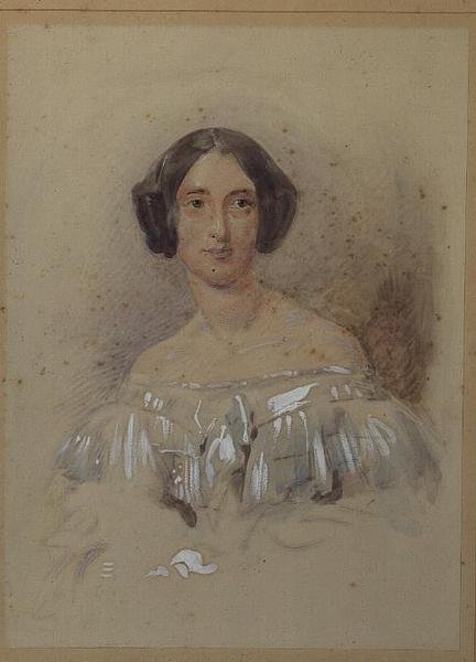Portrett av Fanny (Frances) Cartwright av George Richmond
