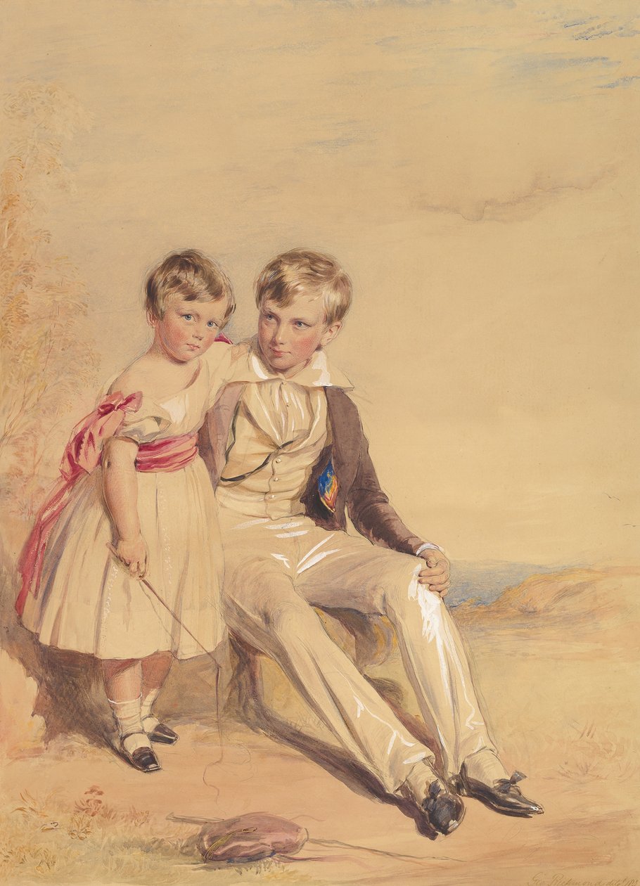 Portrett av to barn, 1837. av George Richmond
