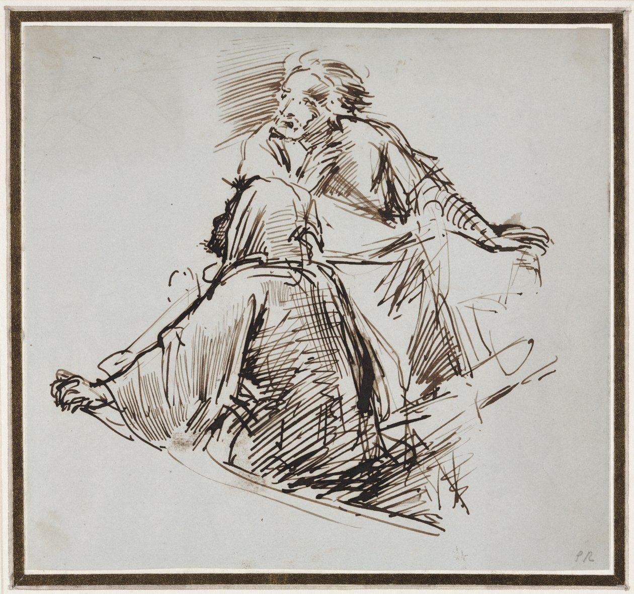 To mannsfigurer, ca. 1829. av George Richmond