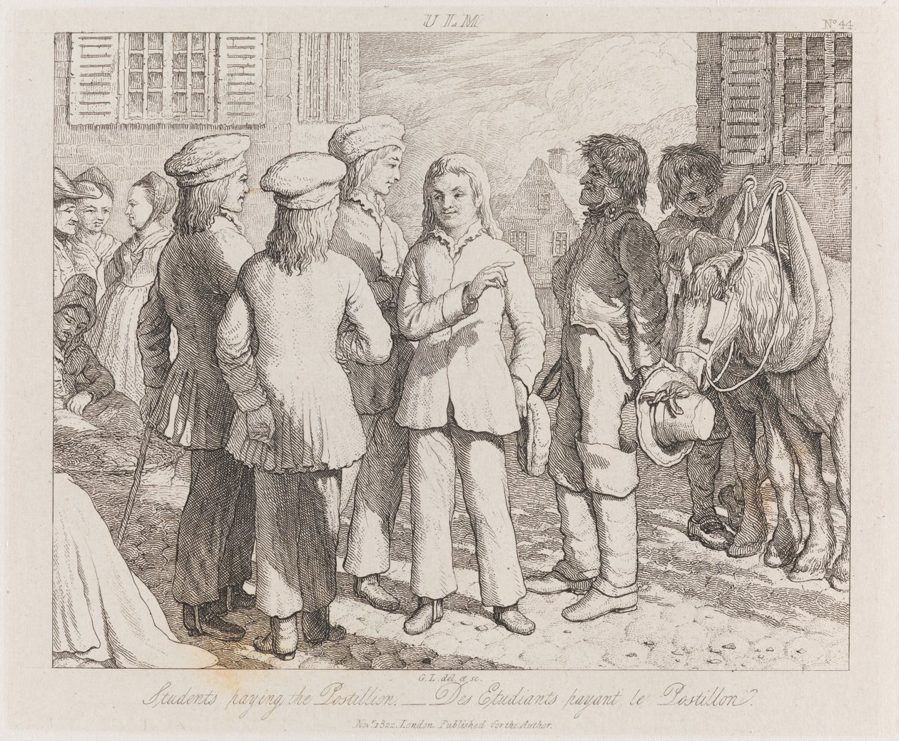 Studenter, Ulm, ca. 1821 (radering) av George Robert Lewis